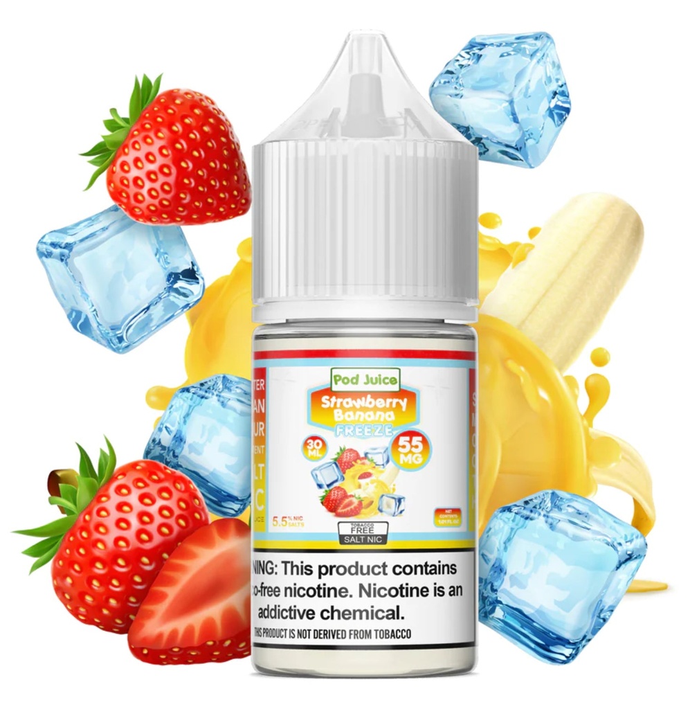 POD JUICE SALT STRAWBERRY BANANA FREEZE 30ML 55MG