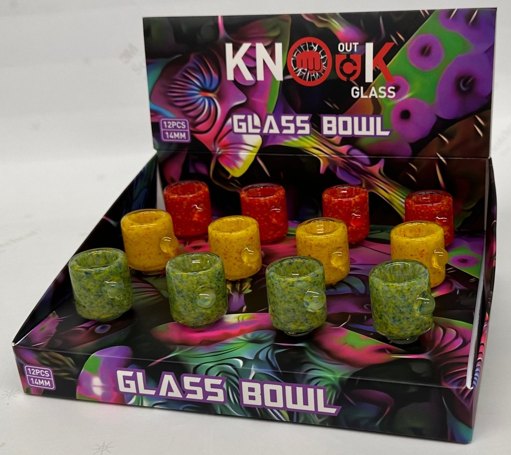 Knock Out Glass Bowl Rasta Multi