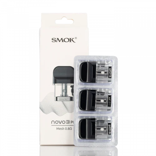 SMOK NOVO 3 Mesh Empty Pod 1.7ml. 0.8 ohm 3-Pack