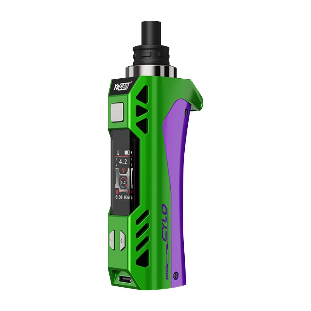 Yocan Cylo Wax Vaporizer - Green + Purple