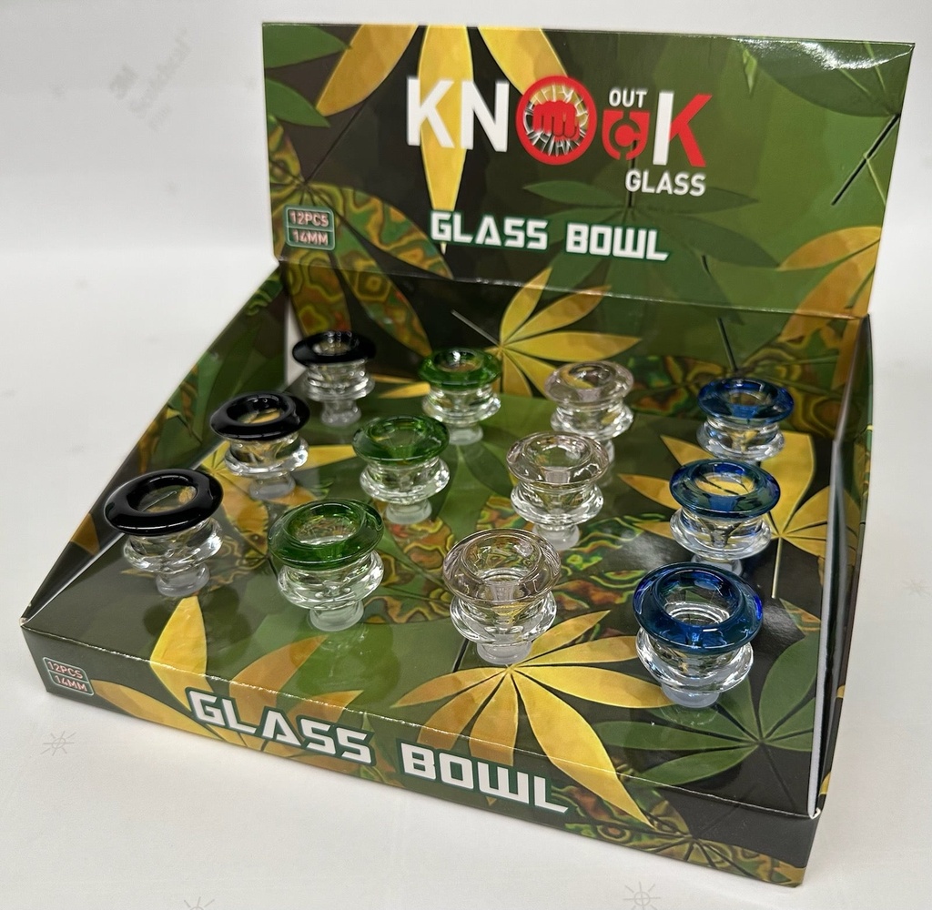 Knock Out Glass Bowl Piece Turned