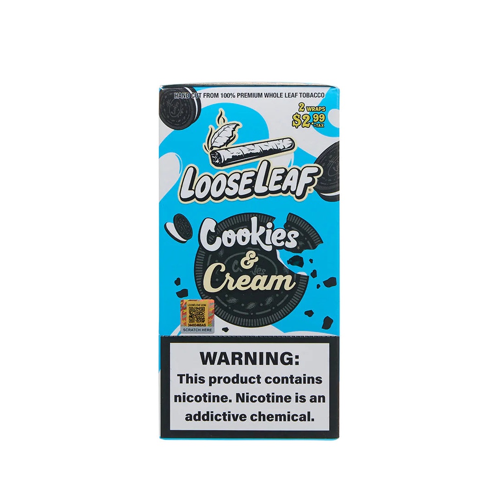 LOOSELEAF COOKIES AND CREAM    20 - 2 PACKS