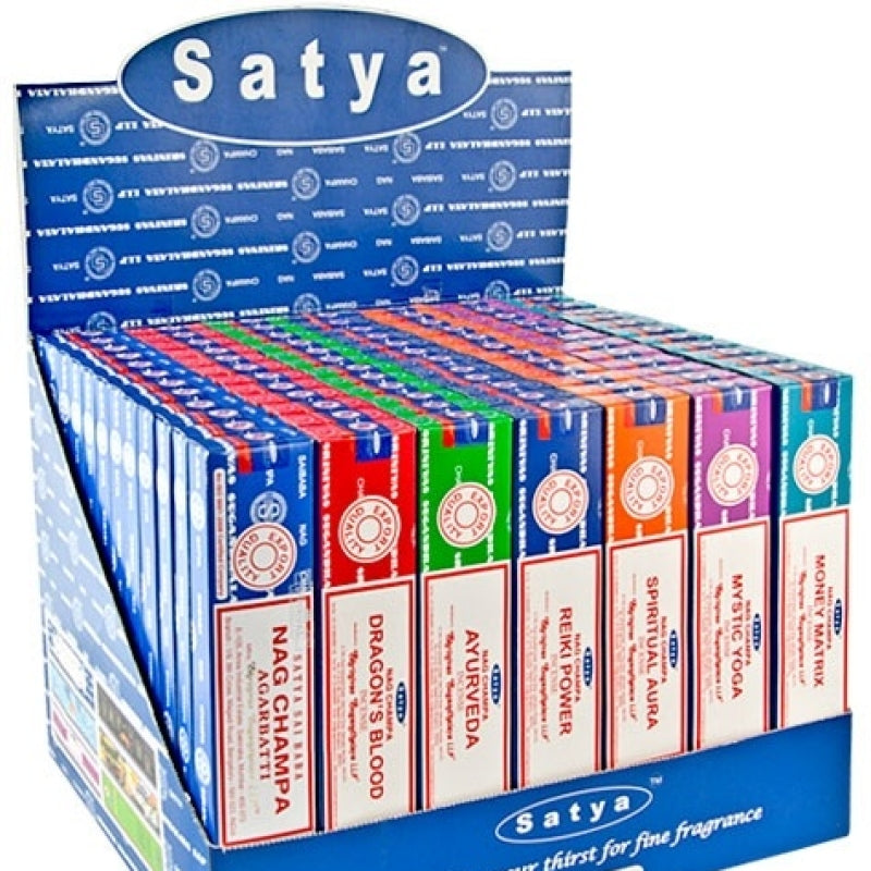 SATYA NAG CHAMPA " SPIRITUAL SERIES " DISPLAY OF 84 BOX ASSORTMENT