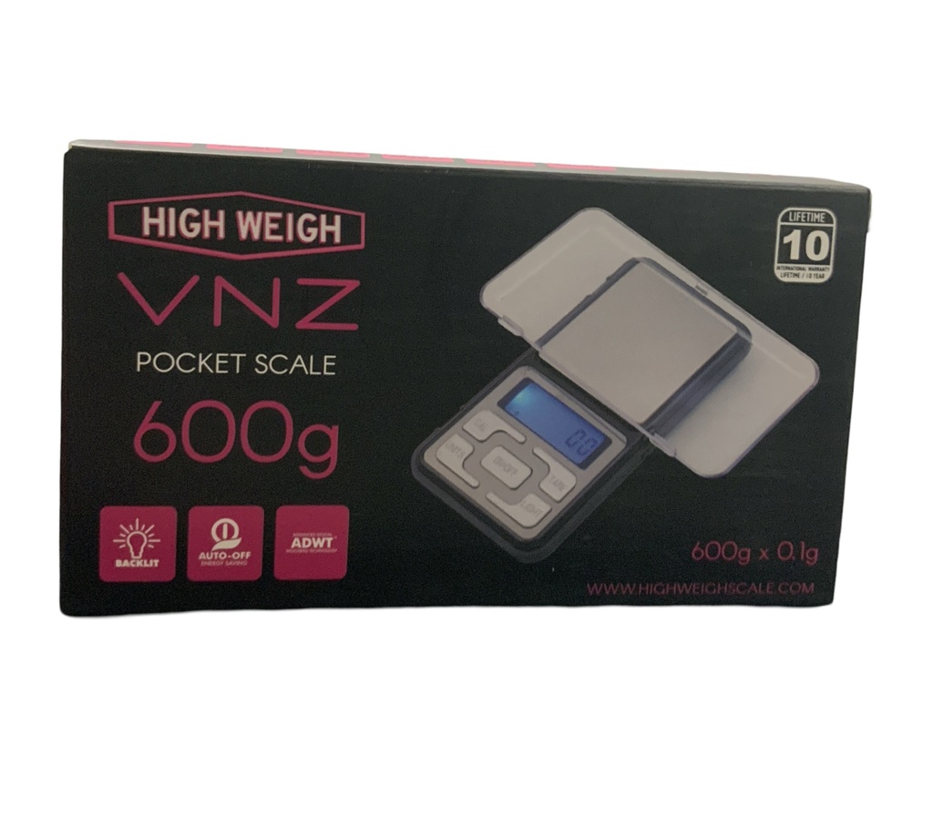 HIGH WEIGHT VNZ 600g 0.1g POCKET SCALE