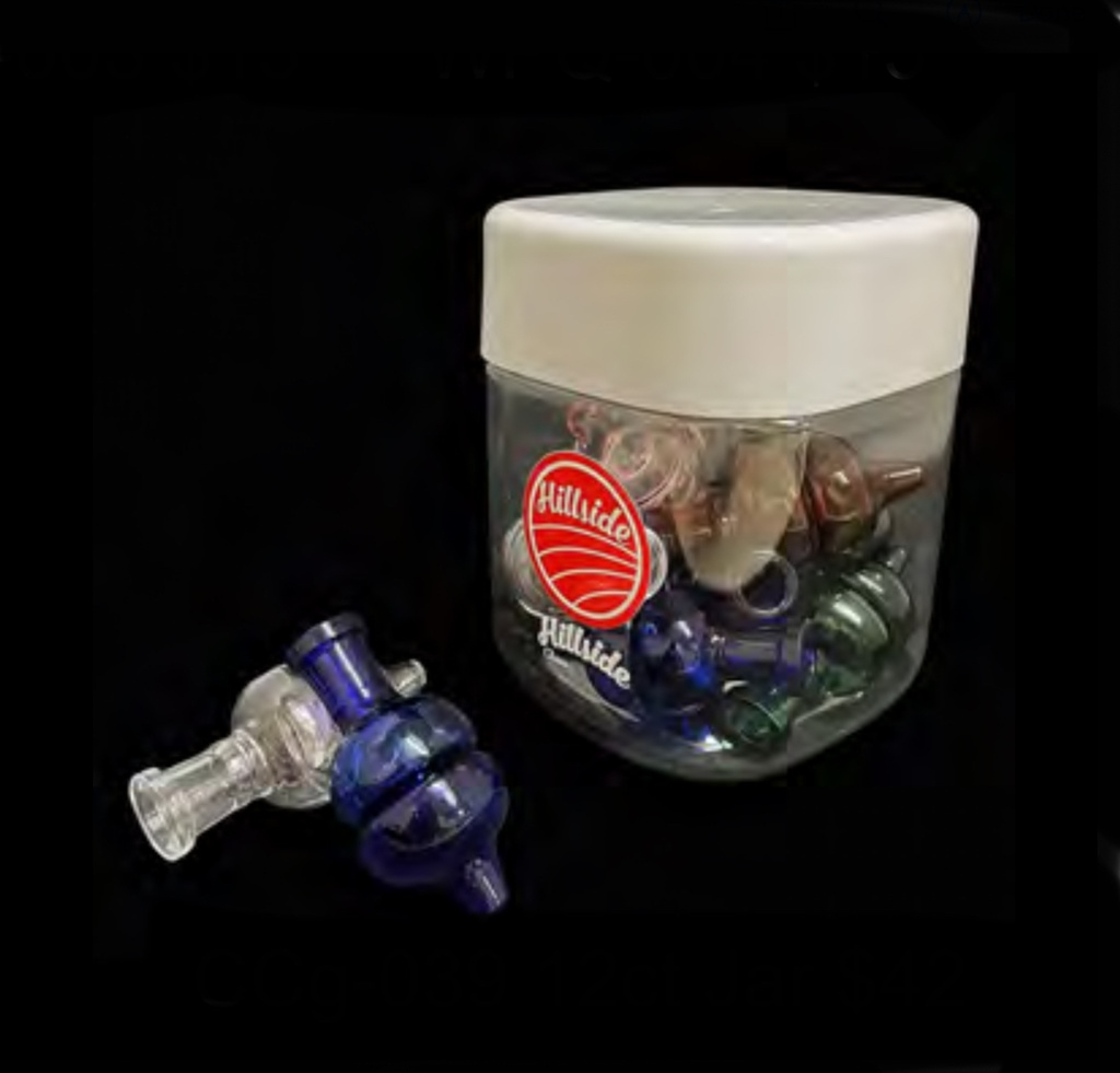 HILLSIDE GLASS 12PK SPLIT BUBBLE GLASS CARB CAP