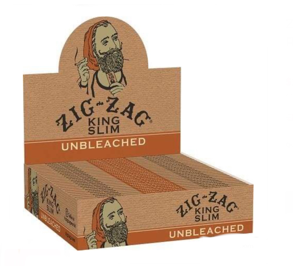 Zig-Zag Unbleached King Slim Rolling Papers - (24 Count)