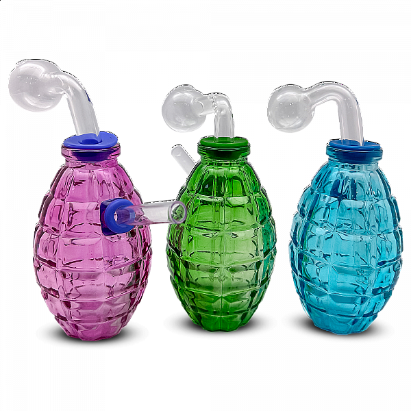 6 Grenade Oil Barrel Bubbler US Made OBB06 mixes