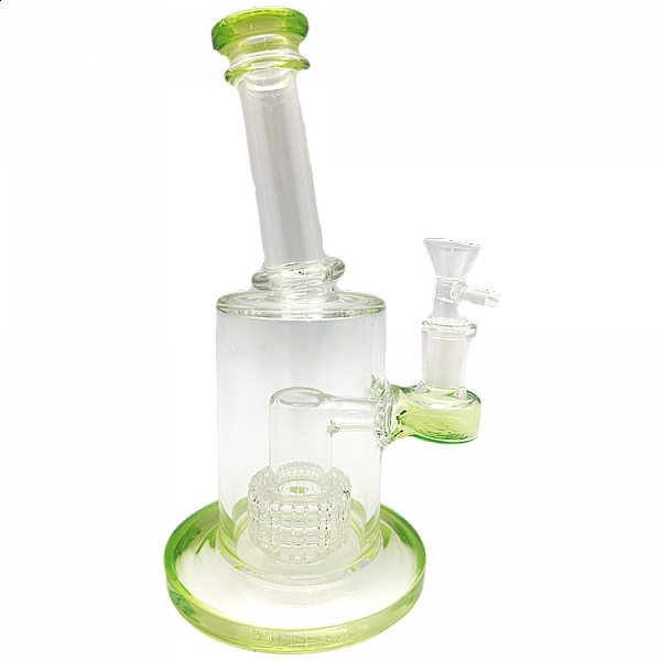 9 Bent Angled Stereo Percolated Thick Glass Dab Rig WP123