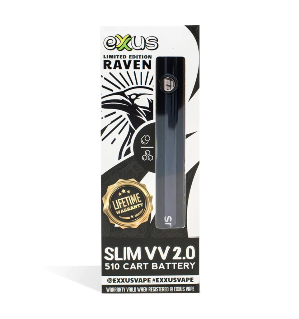 Exus Slim VV 2.0 Raven .510 Cartridge Battery. Single Piece.