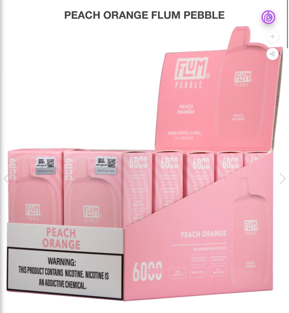 Flum pebble peach orange
