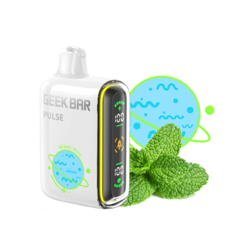 Geek Bar Pulse Disposable 15000 Puffs MIAMI MINT 5- Pack Box