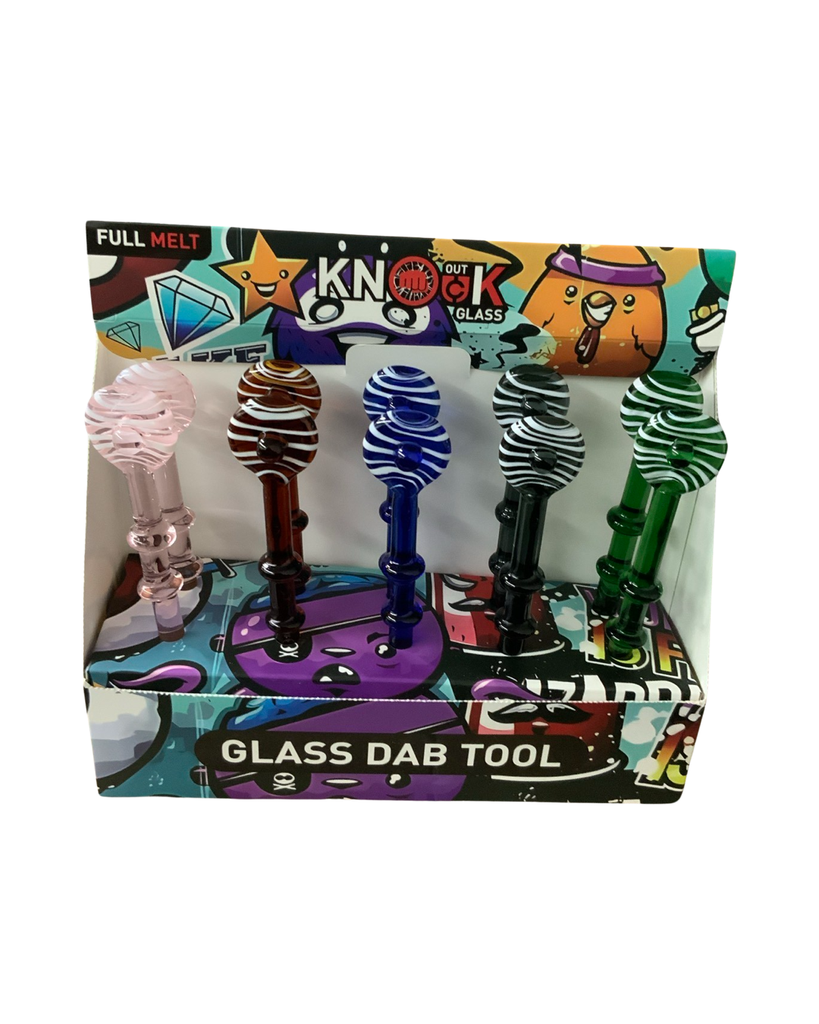 KNOCKOUT GLASS DAB TOOLS FULL MELT STYLE 8 10PCS