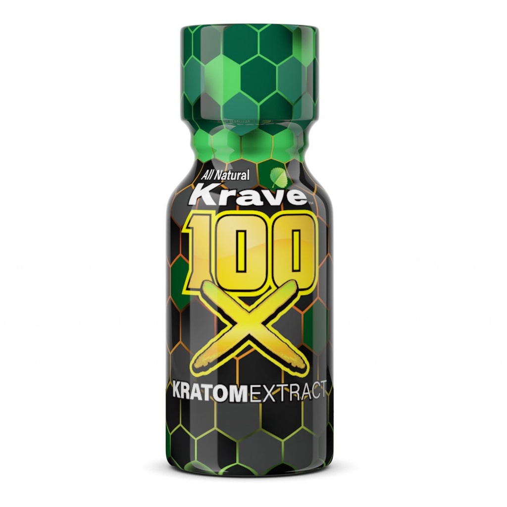 Krave 100X Kratom Extract Liquid Shot. 12-Piece Box.