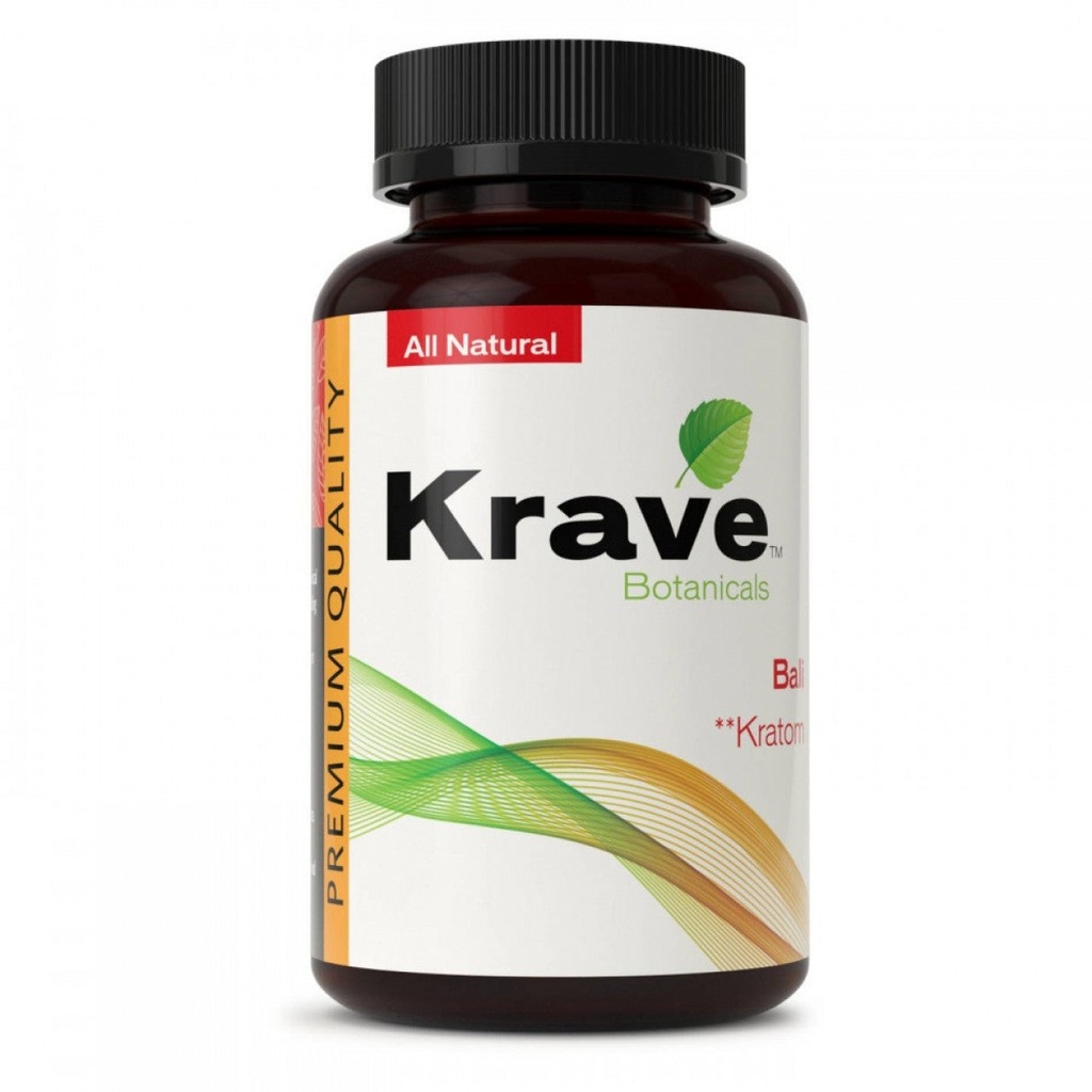 Krave Bali Kratom Capsules. 500 Caps