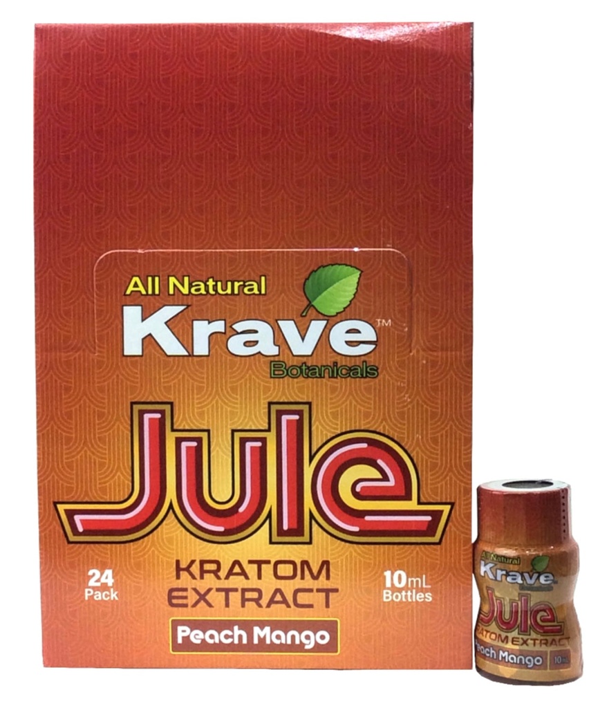 Krave Jule Kratom Extract. Peach Mango. 24-Piece Box