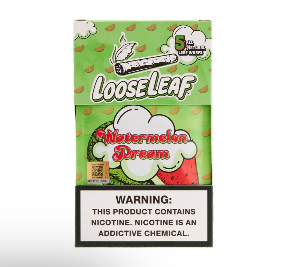 LOOSELEAF WATERMELON DREAM WRAPS. 8-5 packs (40 count)