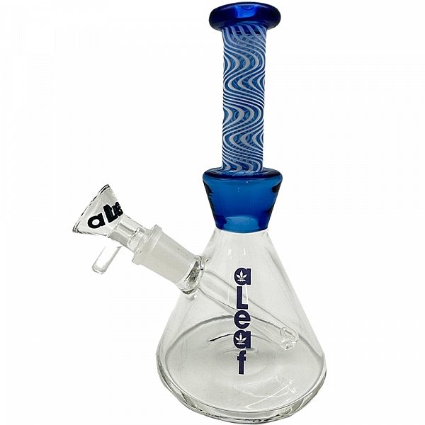 7 Mini Candy Swirl Aleaf Glass Beaker Bong WP149 mixed