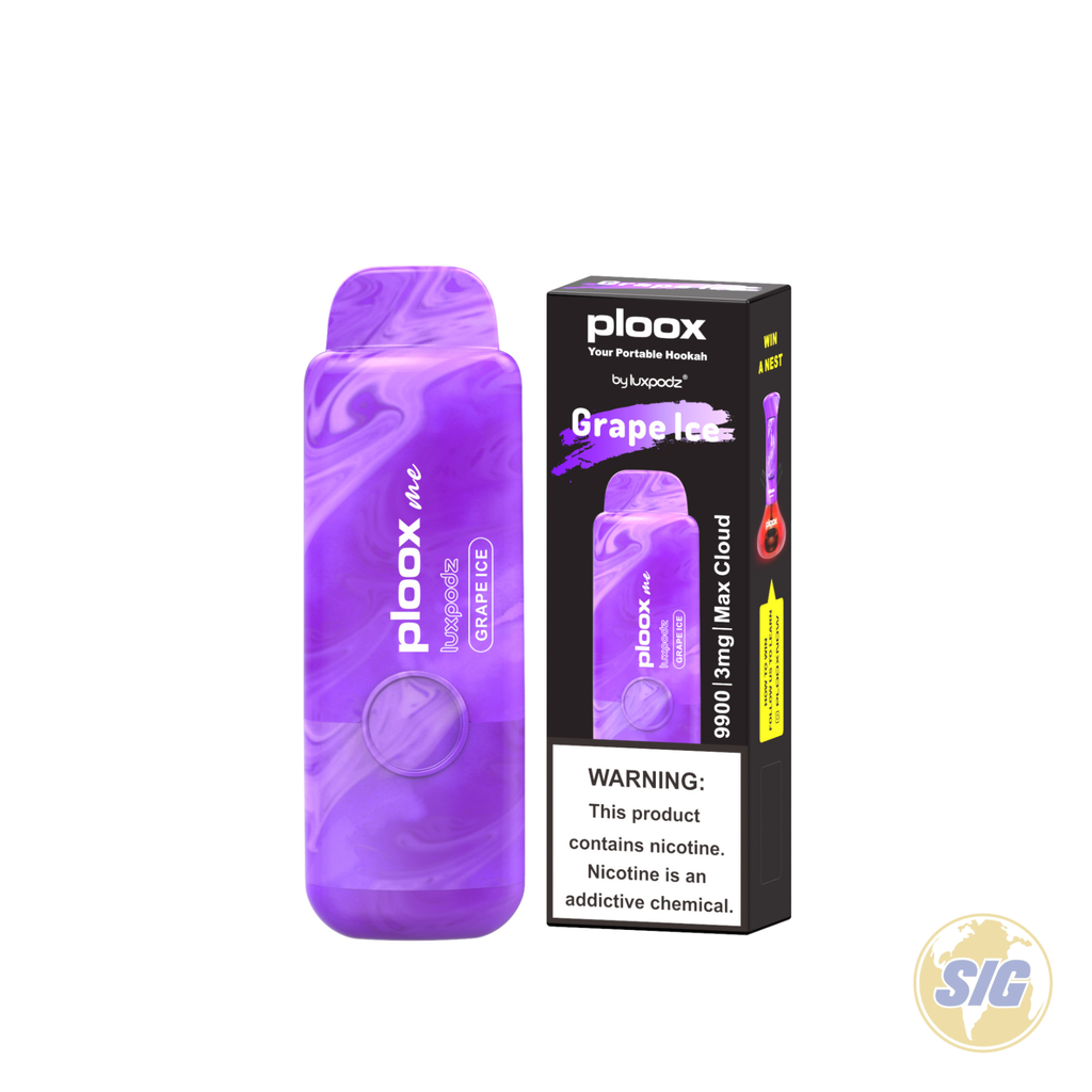 Ploox Portable Hookah - Grape Ice