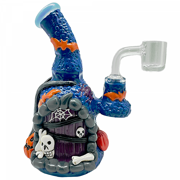 7 Pumpkin Glass Dab Rig WP134 Blue