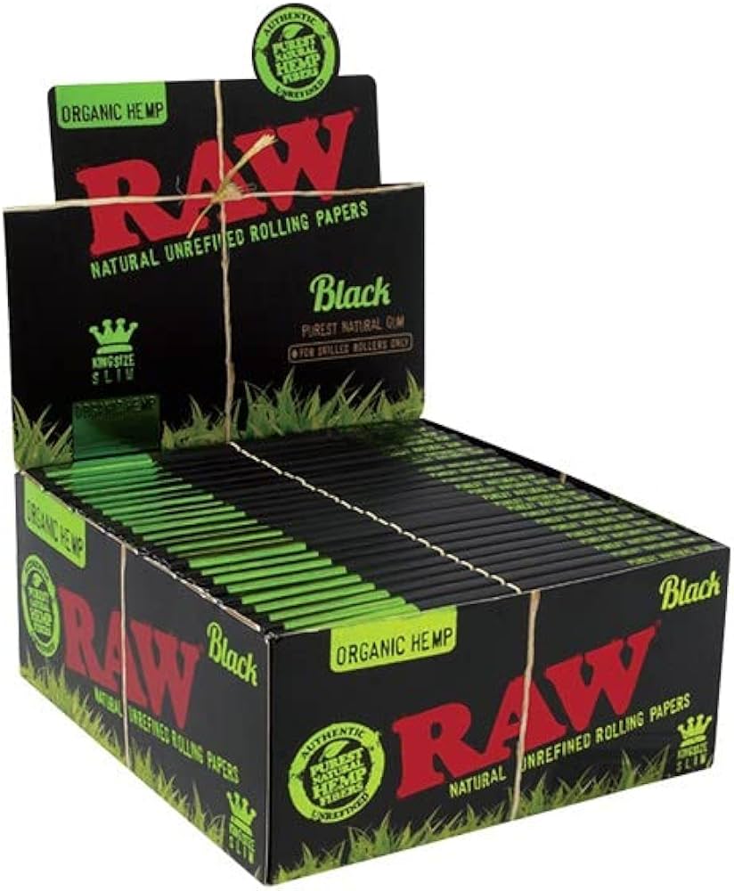 Raw Black Organic King Size. 50-Piece Box