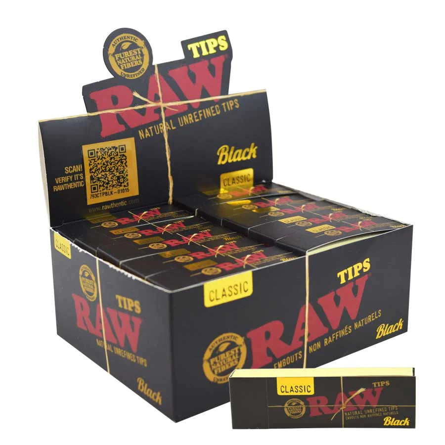 RAW Black Tips. 50-Piece Box