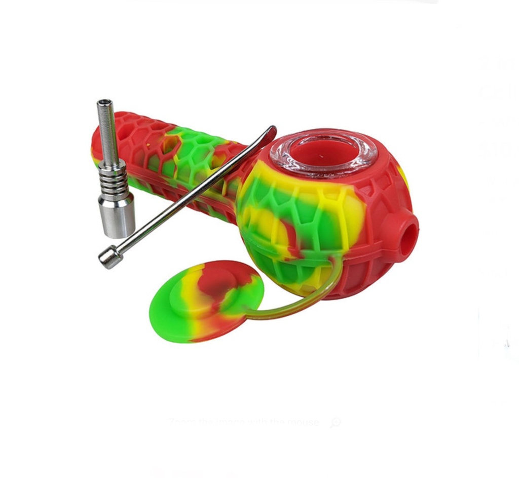 Silicone Hand Pipe and Nectar Collector 2 IN 1