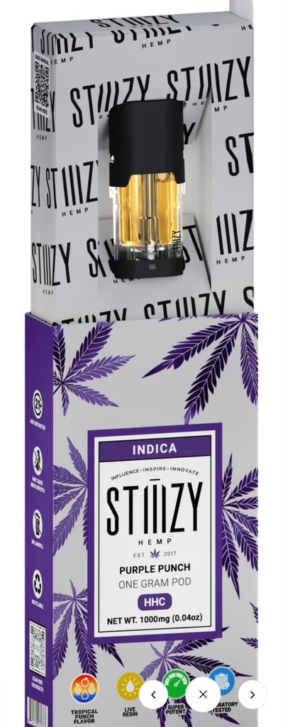 Stiiizy 1G - HHC - PODS. Purple Punch. 1-Piece Box