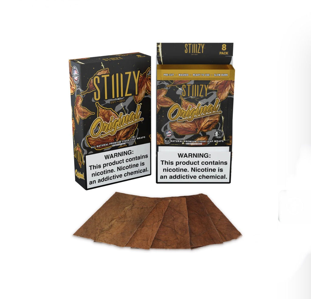 STIIIZY ALL NATURAL PREMIUM CIGAR LEAF WRAPS - ORIGINAL