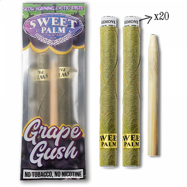 Sweet Palm all natural palm leaf tubes Two Pack Grape Gush