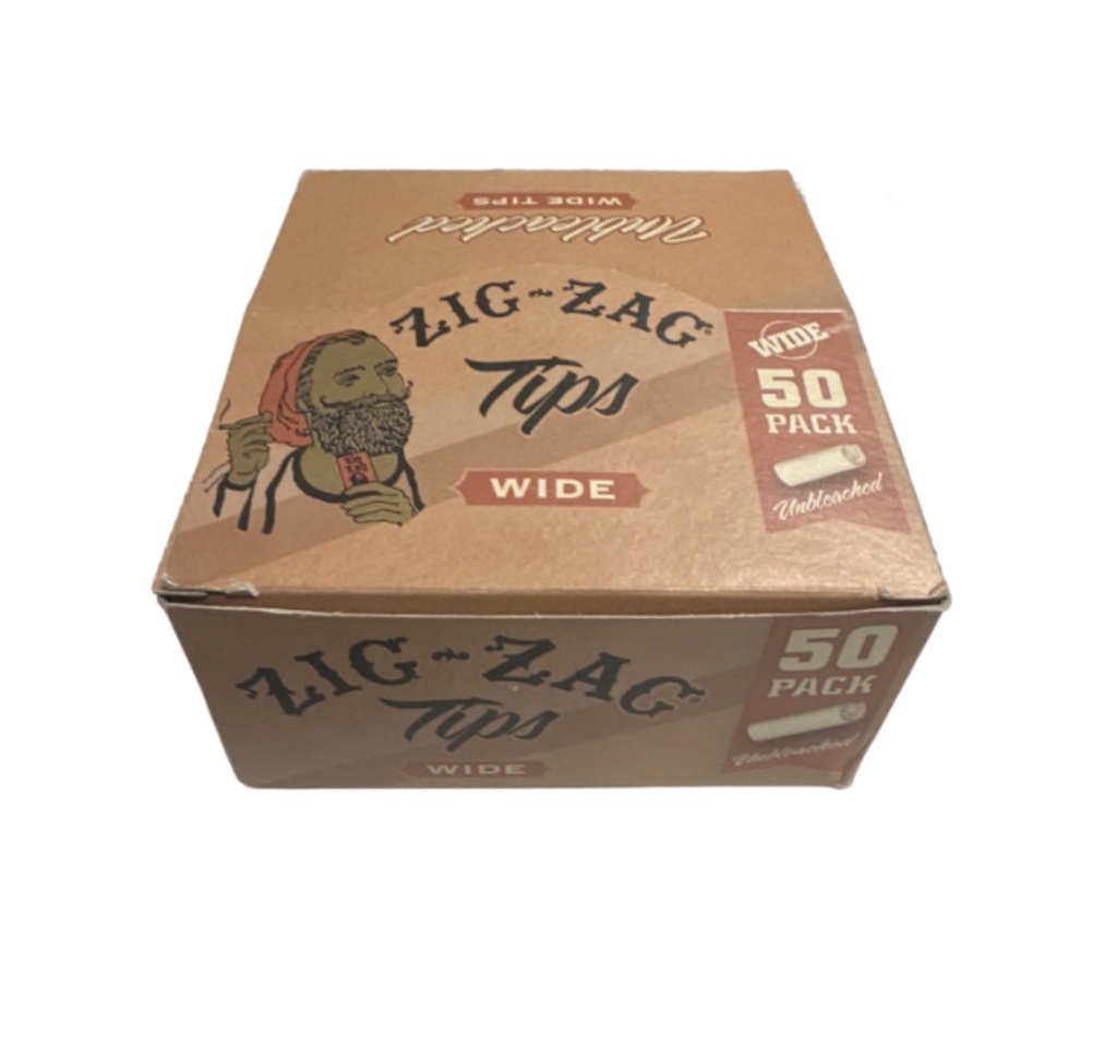 ZIG-ZAG WIDE TIPS UNBLEACHED 50 PACK