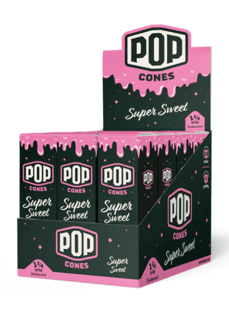 Pop Cones - 1 1/4" Size Terpene Cones - Super Sweet. 6-Cone Pack. 24-Piece Box