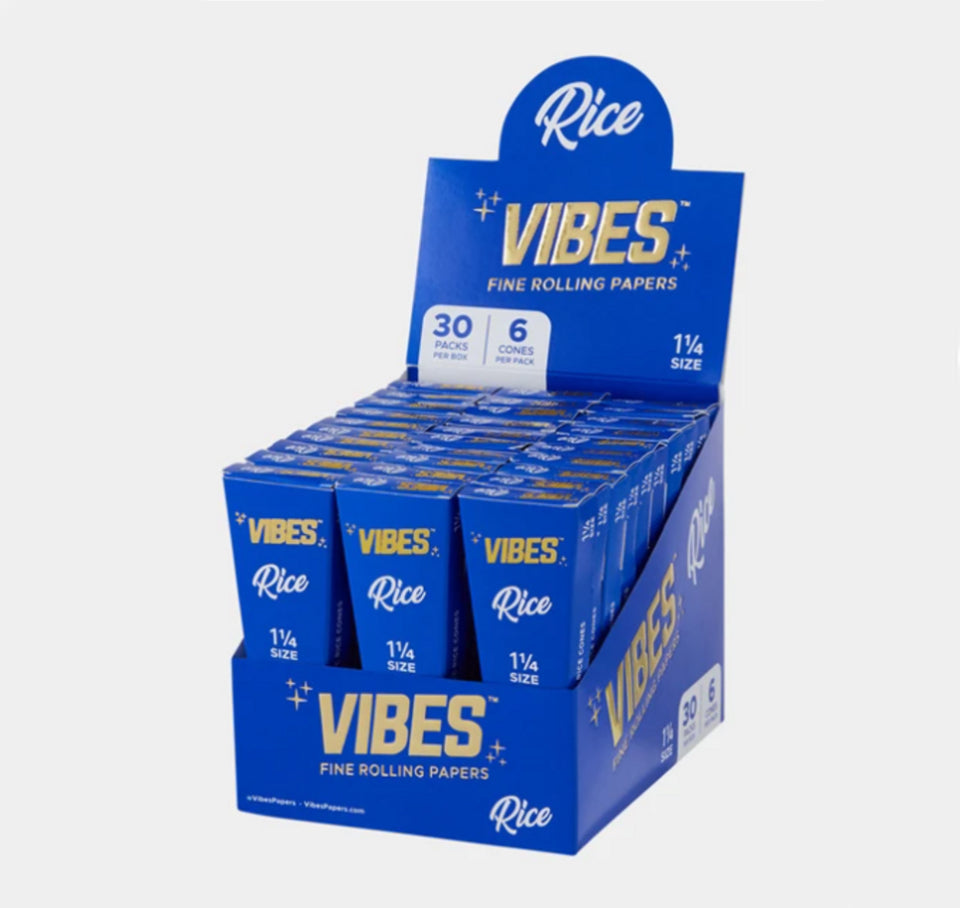 VIBES RICE CONES 1 1/4 SIZE 30PACKS PER BOX 6 CONES PER PACK