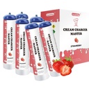 GREATWHIP CREAM CHARGER MASTER. STRAWBERRY UN 1070. 615G NITROUS OXIDE E942 FOR FOOD PURPOSES ONLY. 6PCS/BOX